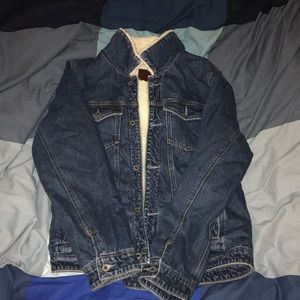 A&F Sherpa-lines denim jacket